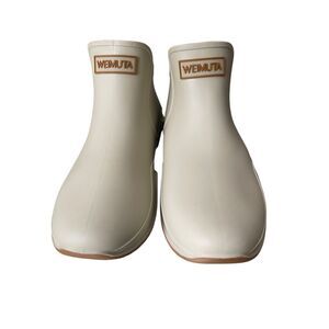 Women’s Cream Waterproof Winter Rain Boots